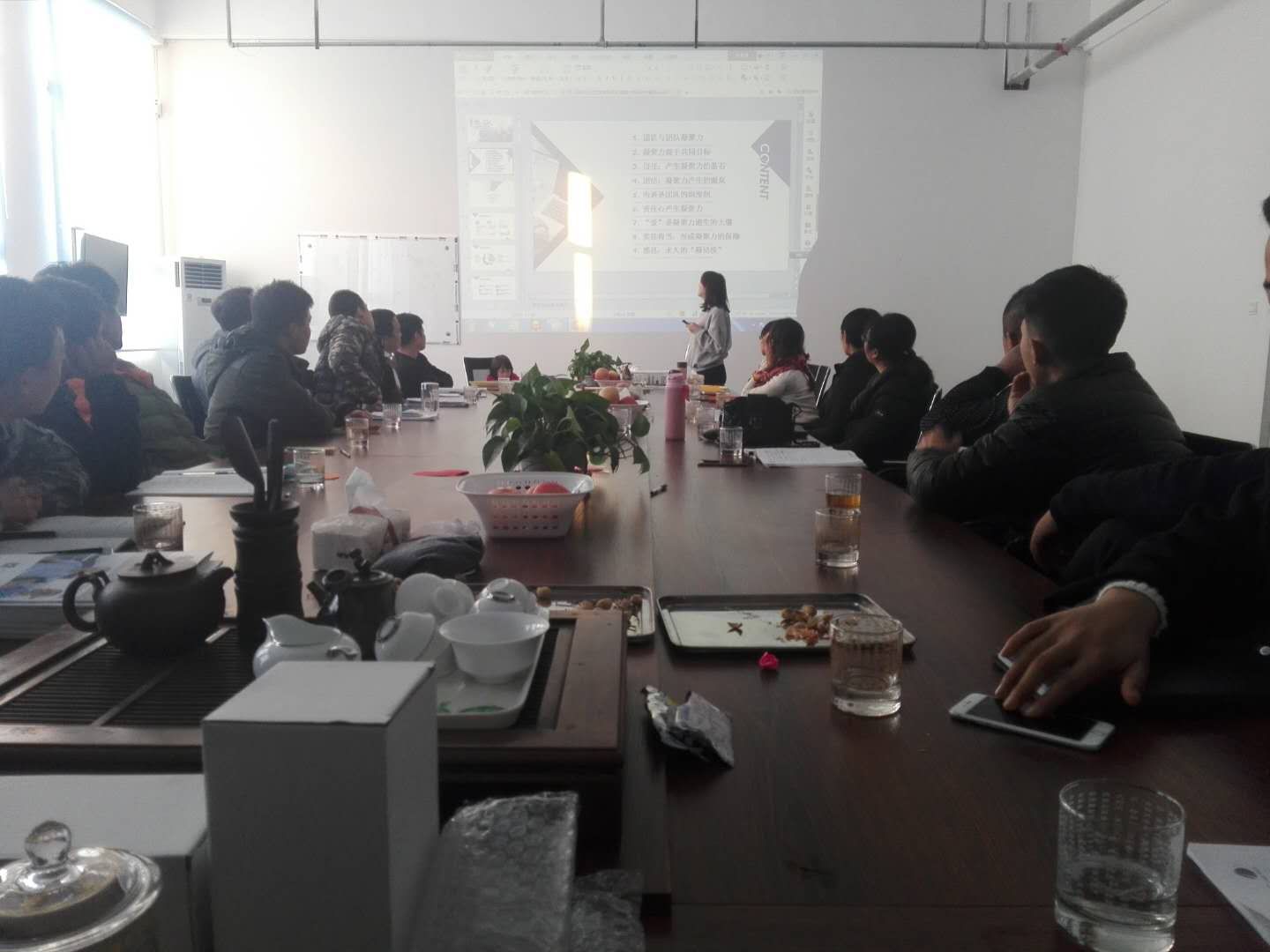 優(yōu)秀員工進(jìn)行“我的海藍(lán)夢”演講